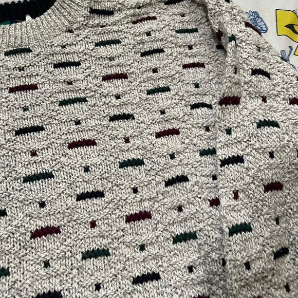 Vintage 90s JTJ Collections Grey Pattern Sweater - Picture 2 of 3